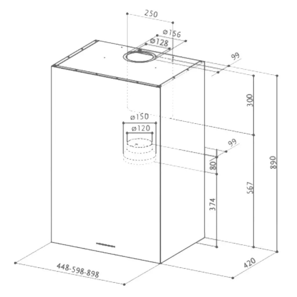 Вытяжка кухонная Faber CUBIA EG8 X A60 ACTIVE - 1