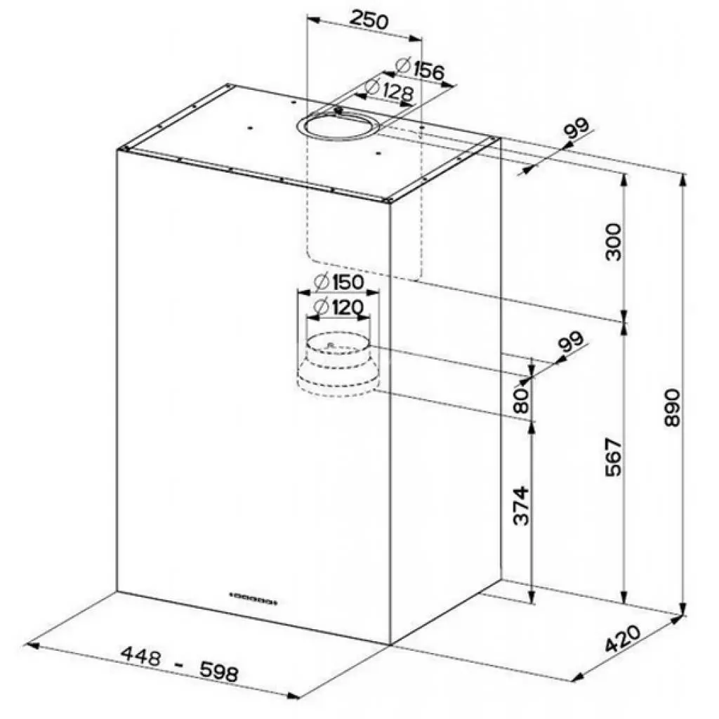 Вытяжка кухонная Faber CUBIA GLOSS EG8 WH A45 ACTIVE - 1
