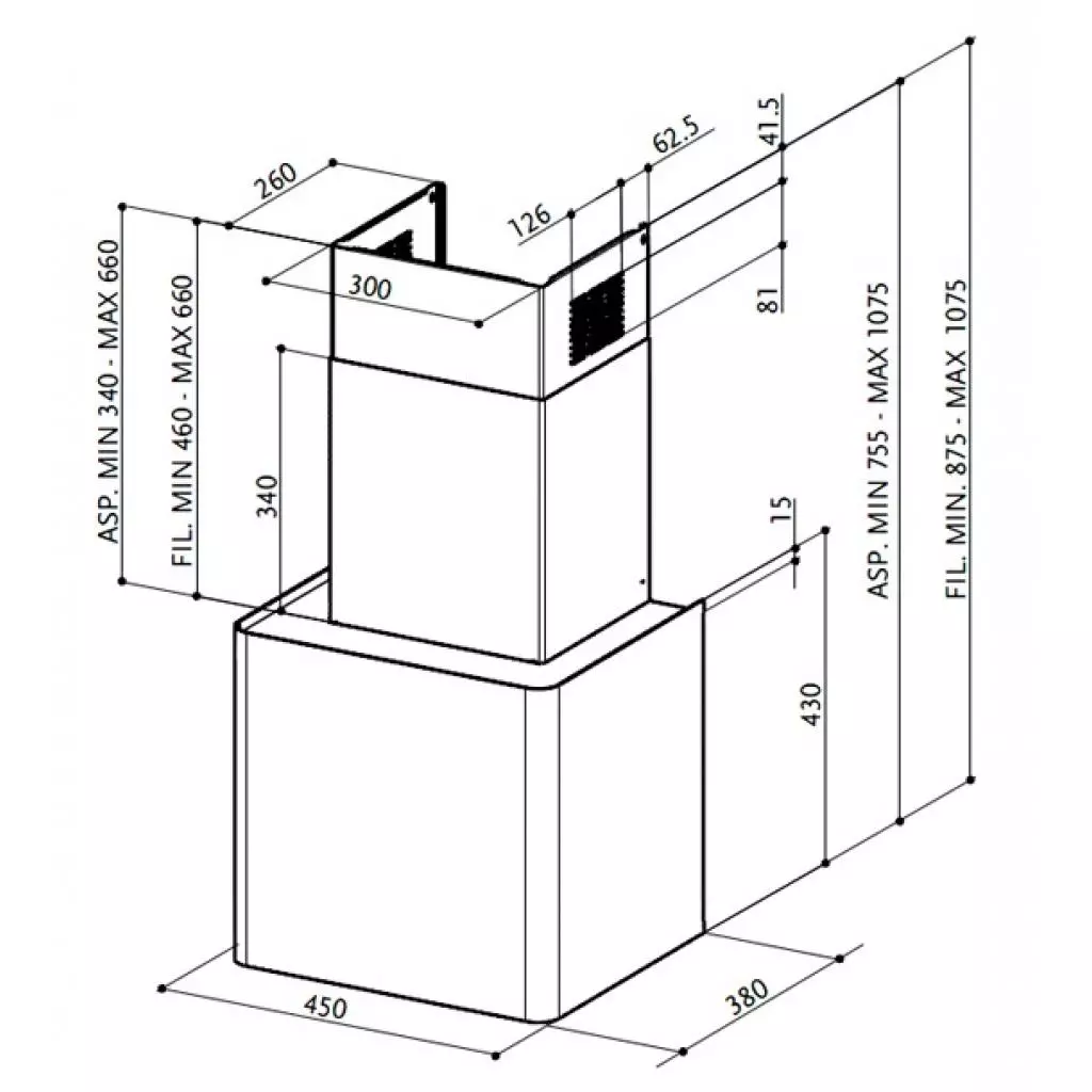 Вытяжка кухонная Faber LITHOS EG6 RED P18-1555 A45 - 1