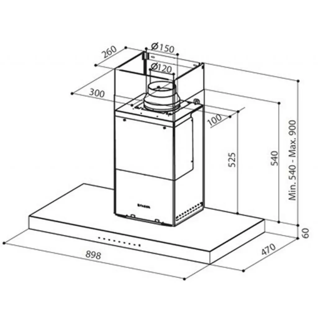 Вытяжка кухонная Faber PRETTY ACT EG8 X A90 - 1