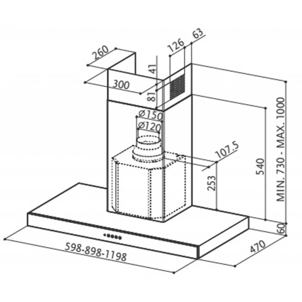 Вытяжка кухонная Faber STILO/SP EG8 X A120 - 1