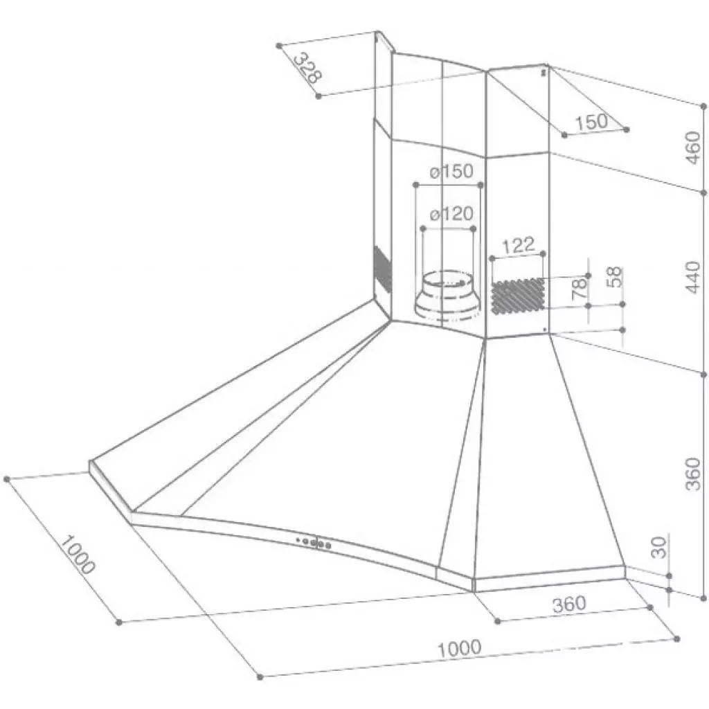 Вытяжка кухонная Faber SOLARIS EG8 X A100 - 2