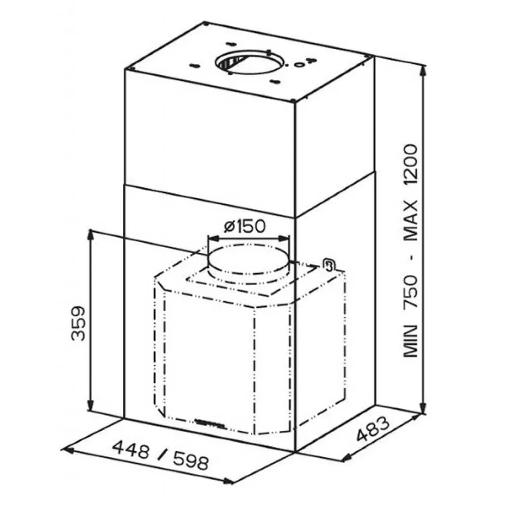 Вытяжка кухонная Faber CUBIA ISOLA EG10 X A45 ACTIVE - 1
