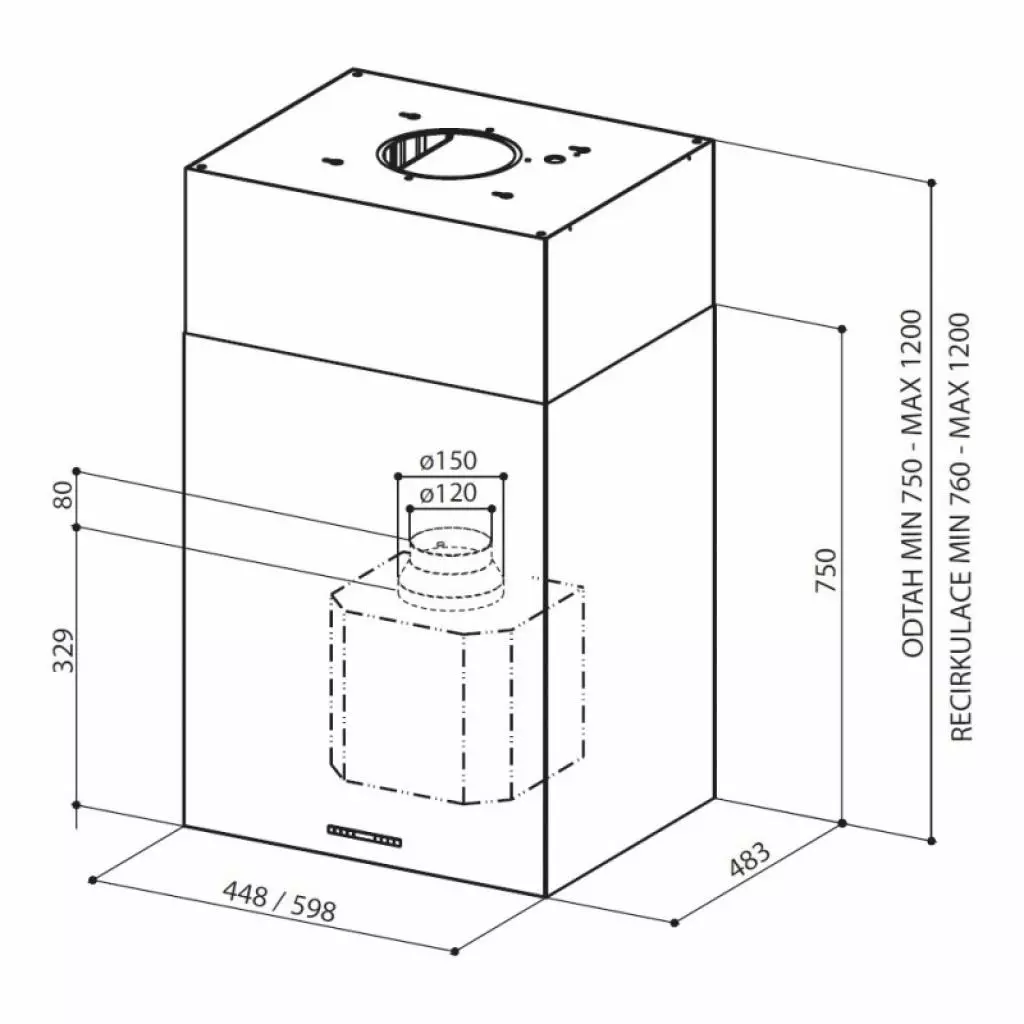 Вытяжка кухонная Faber CUBIA ISOLA GLOSS EG 10 WH A45 АCTIVE - 1