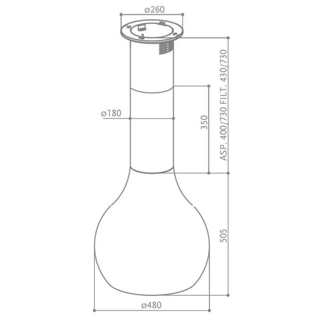Вытяжка кухонная Faber DROP EG8 BKL A48 - 1