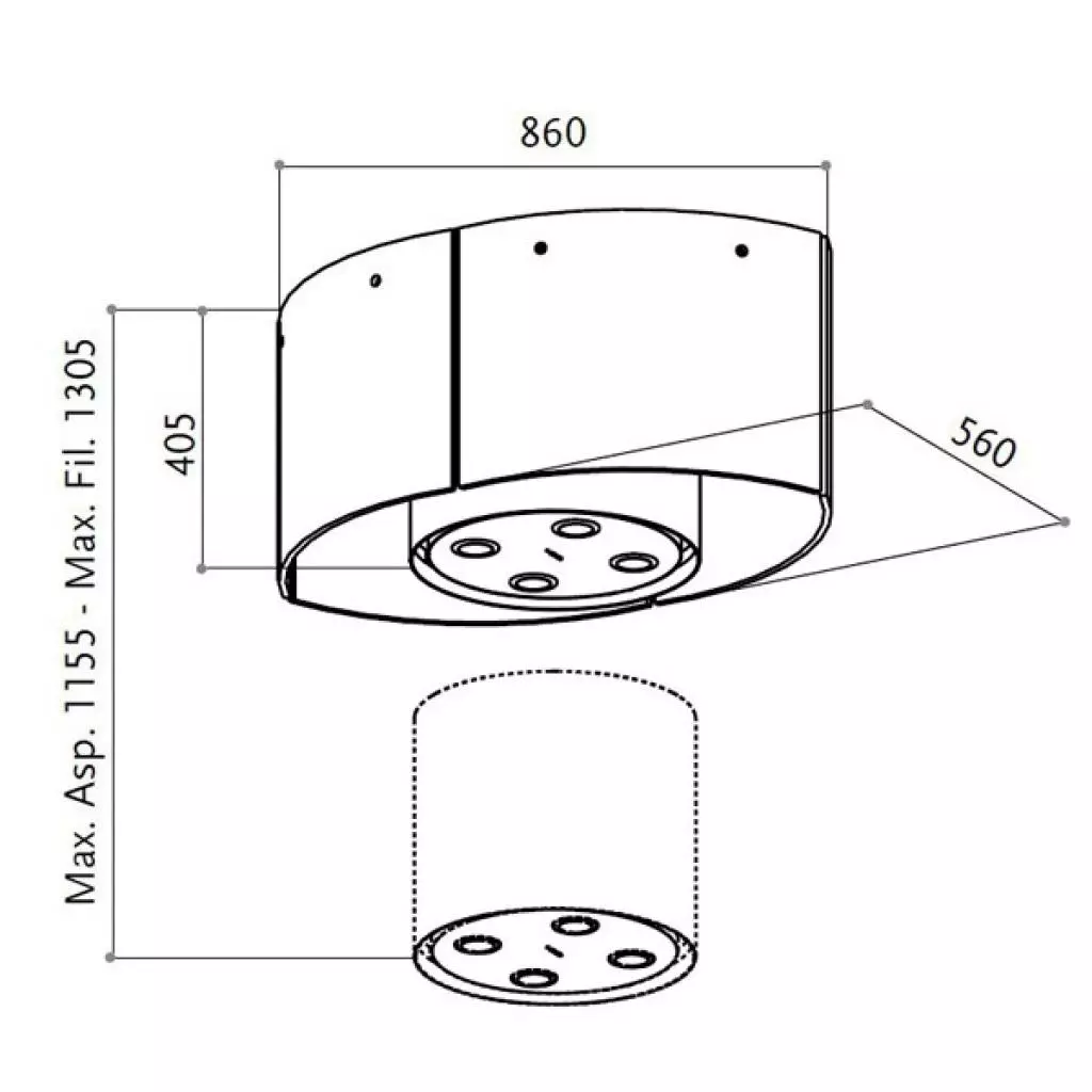 Вытяжка кухонная Faber NEST X/V A 86 - 1