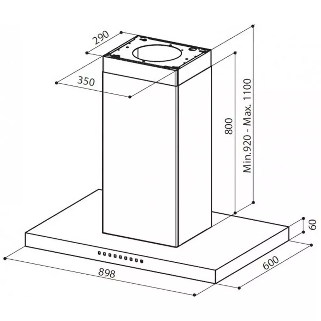 Вытяжка кухонная Faber PRETTY ISOLA ACT EG8 X A90 - 1