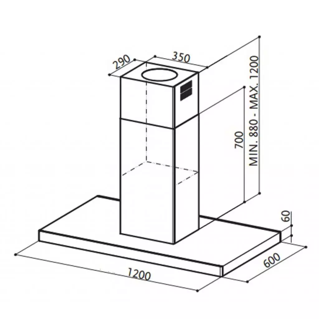Вытяжка кухонная Faber STILO ISOLA/SP EG8 X A120 - 1