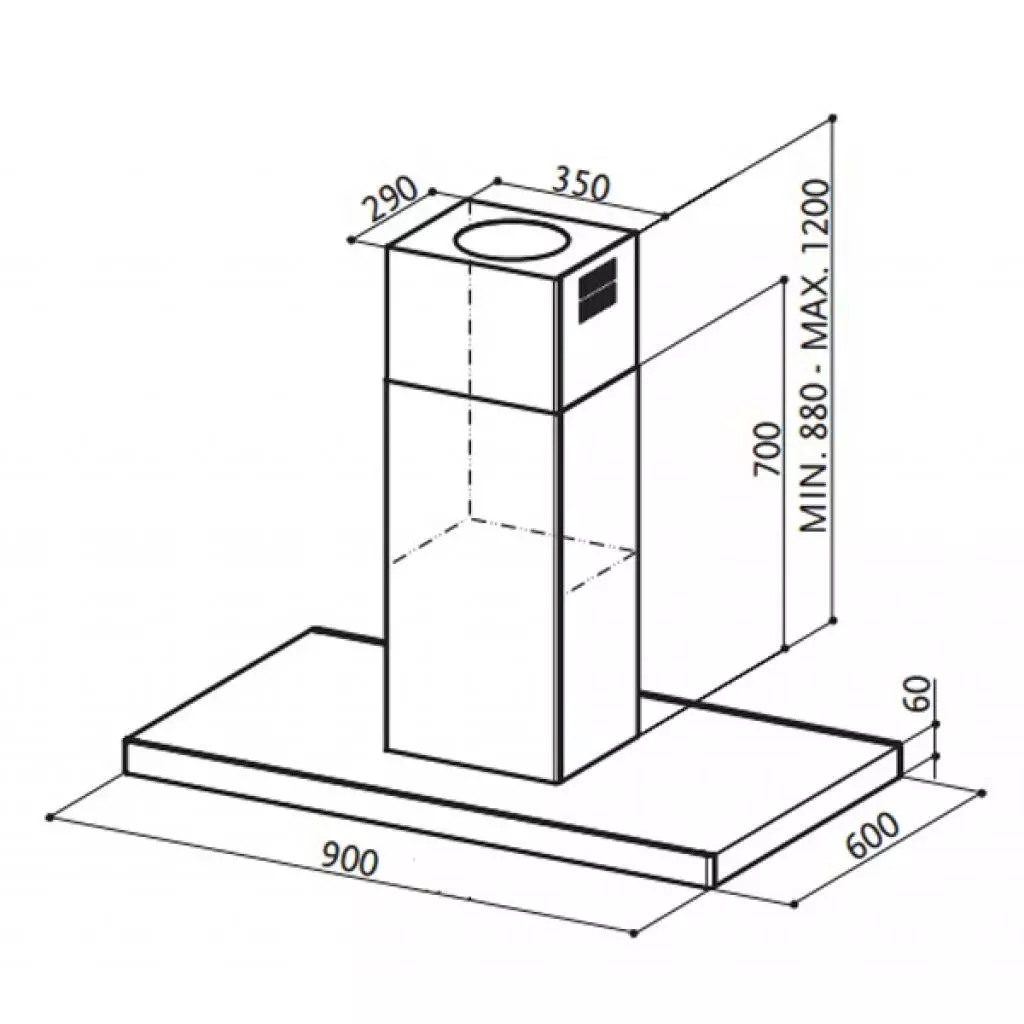 Вытяжка кухонная Faber STILO ISOLA/SP EG8 X A90 - 1