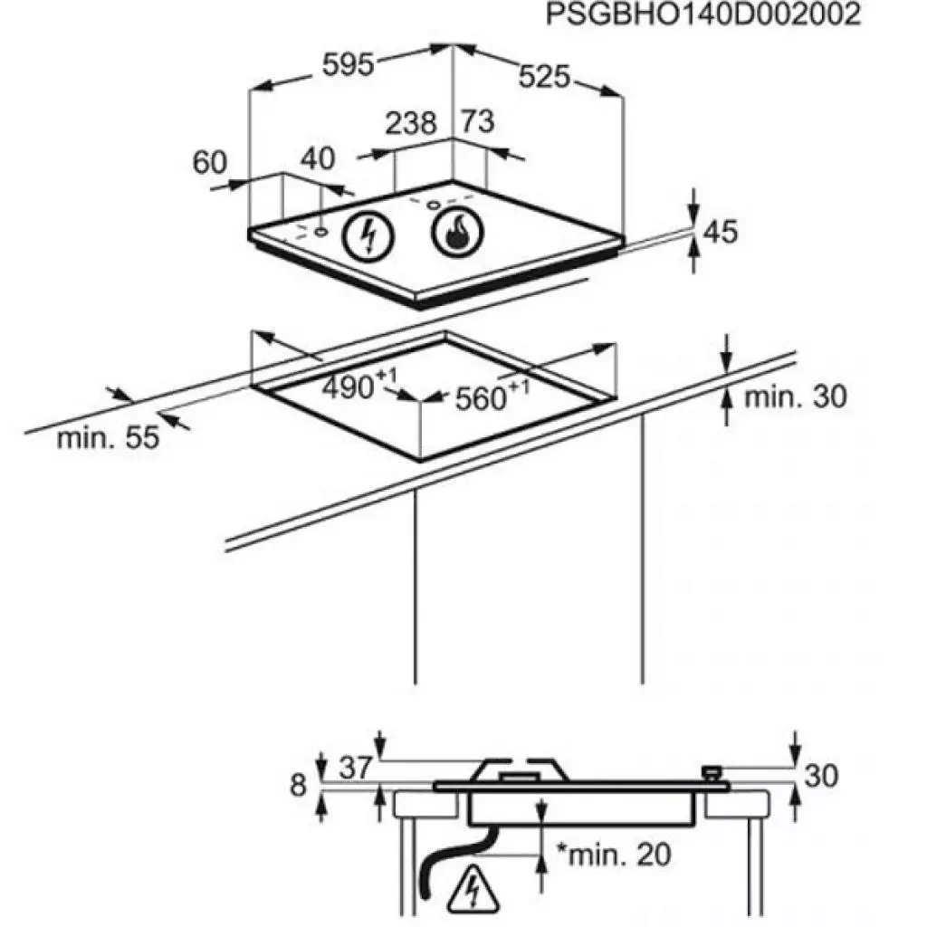 Варочная поверхность Electrolux EGU 96647 LX (EGU96647LX) - 1