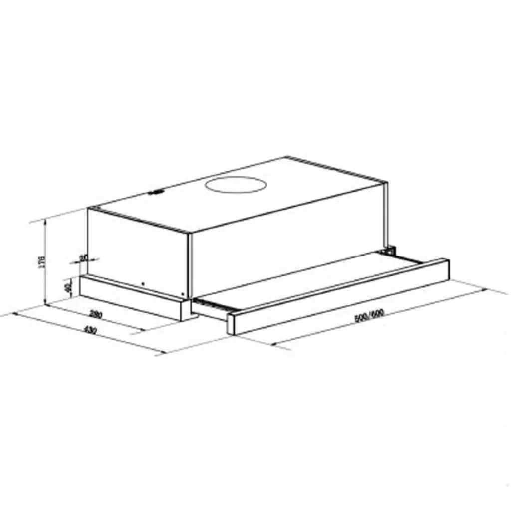 Вытяжка кухонная Universo SLIDER BK-500-700 - 1 Вытяжка кухонная Universo SLIDER BK-500-700 - 1