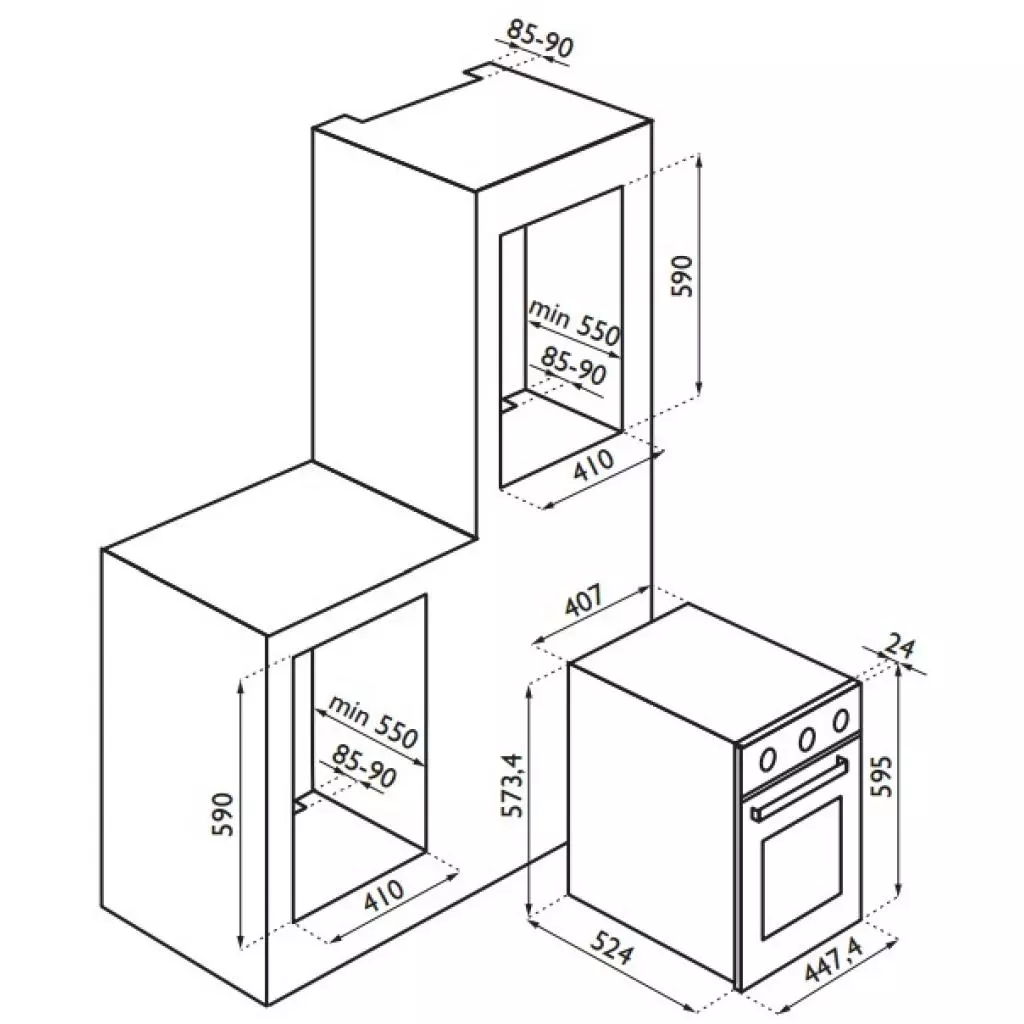 Духовой шкаф Ardesia HSN 040 W - 1 Духовой шкаф Ardesia HSN 040 W - 1