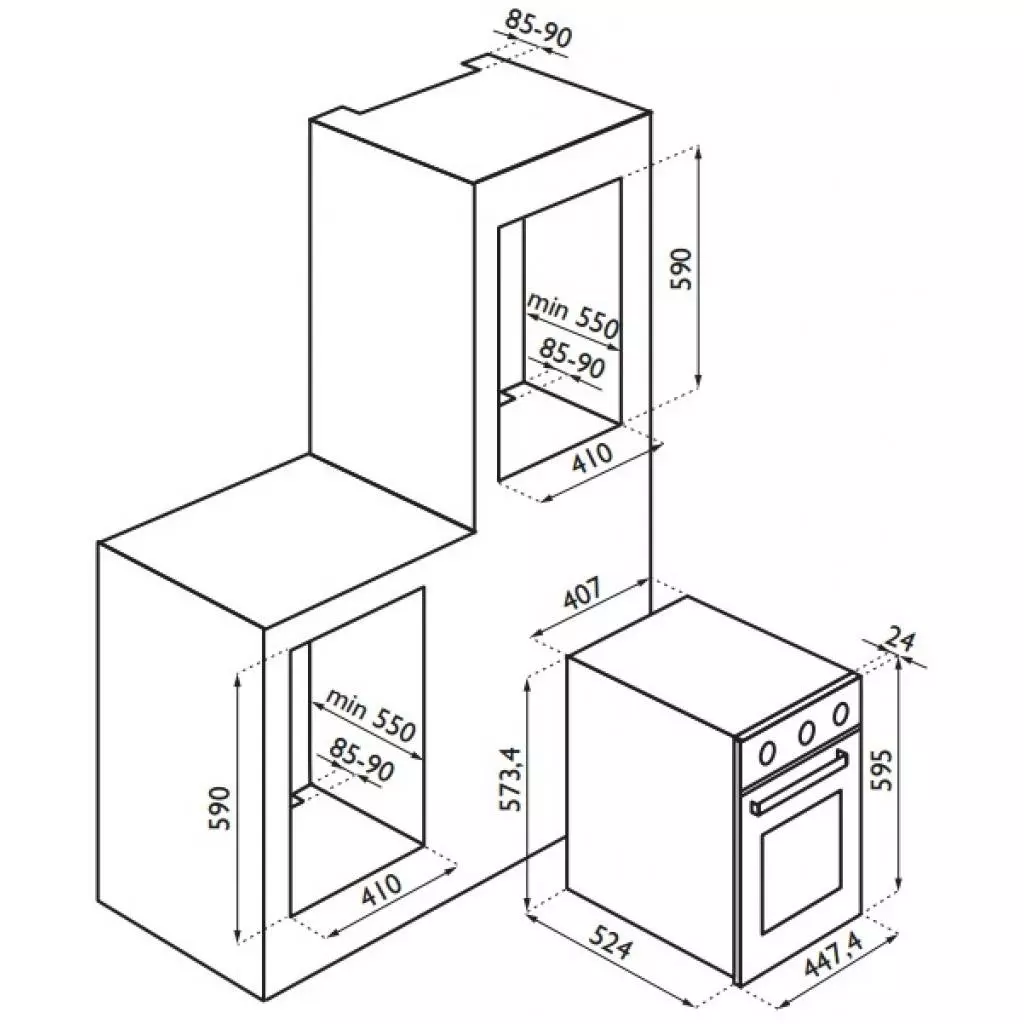 Духовой шкаф Ardesia HSN 040 B - 1