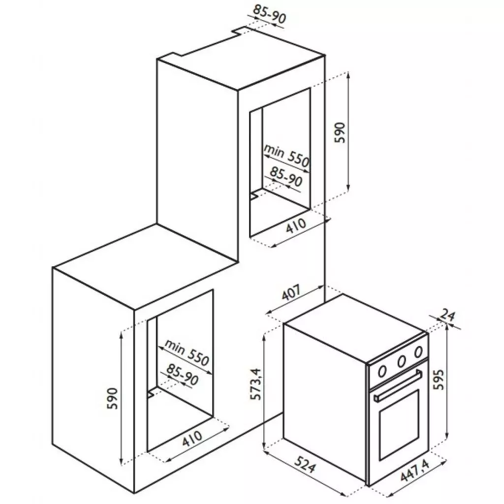 Духовой шкаф Ardesia HSN 060 W - 1