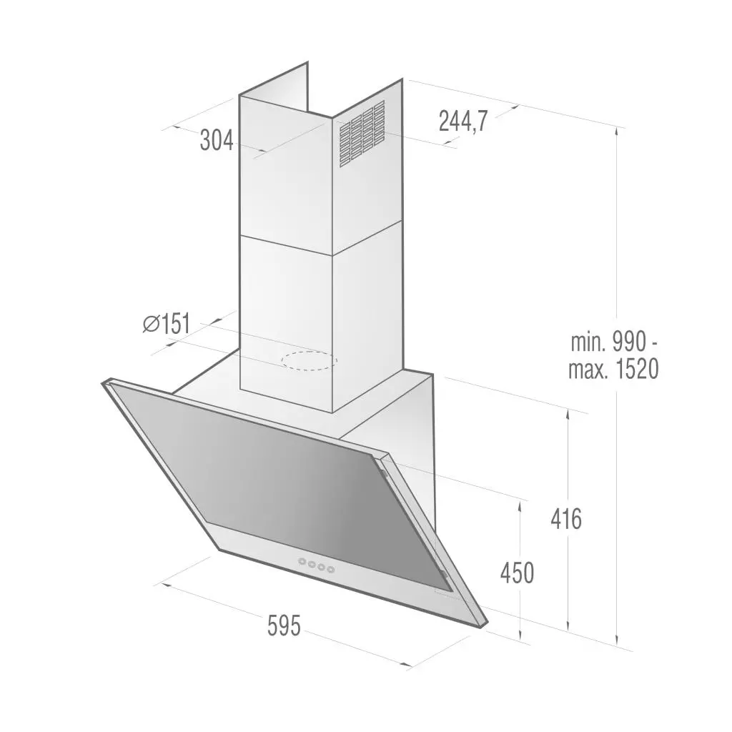 Вытяжка кухонная Gorenje WHI 621 E1XGB - 1