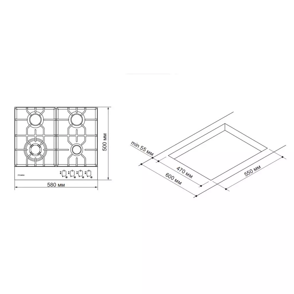 Варочная поверхность Pyramida PFX 643 IX L - 8