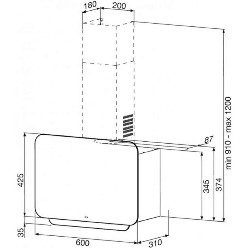 Вытяжка кухонная Best Best EXPO STD Nero 600м3 60см (07F64100) - 1 Вытяжка кухонная Best Best EXPO STD Nero 600м3 60см (07F64100) - 1