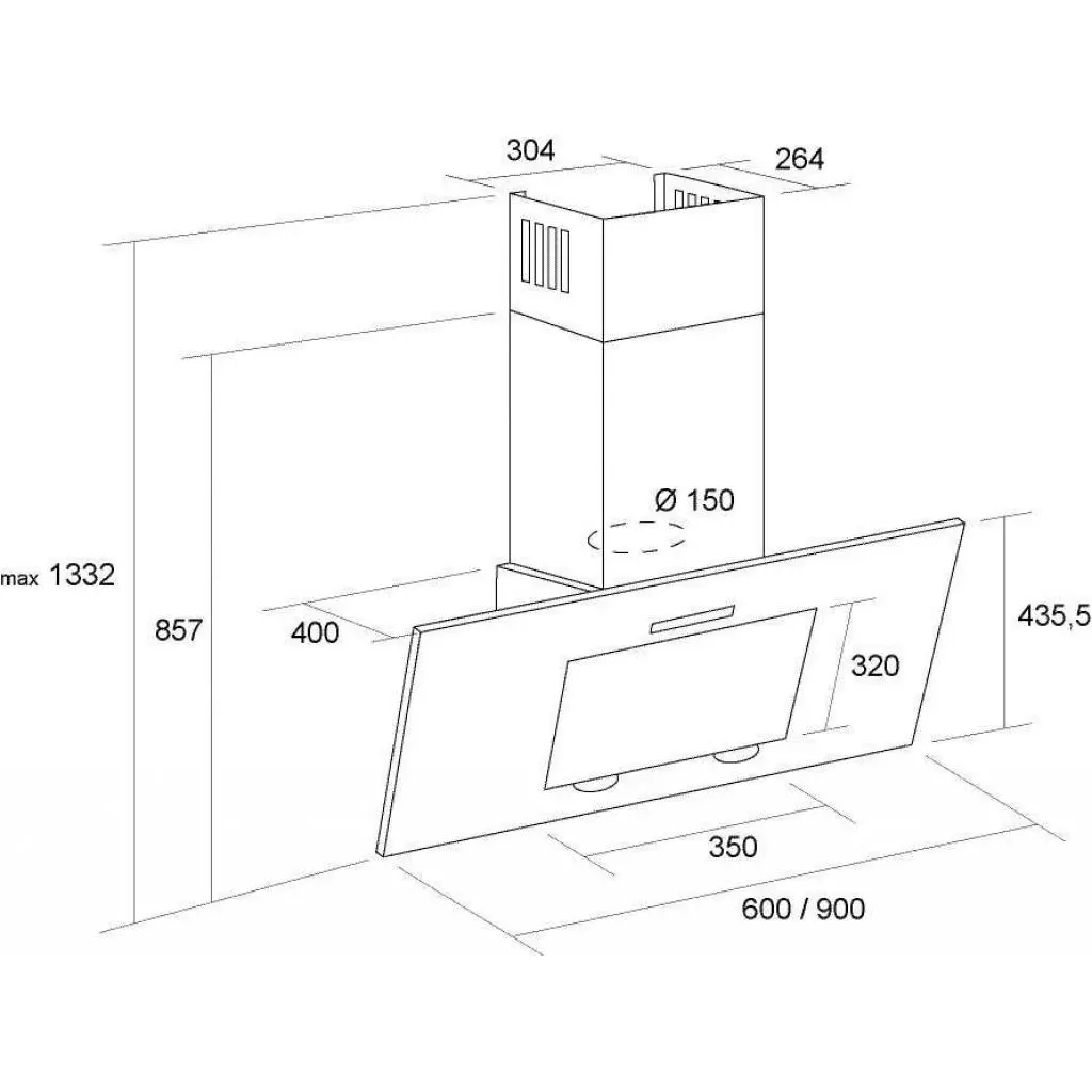 Вытяжка кухонная Pyramida HES 30 D-60 AJ RED/R - 8