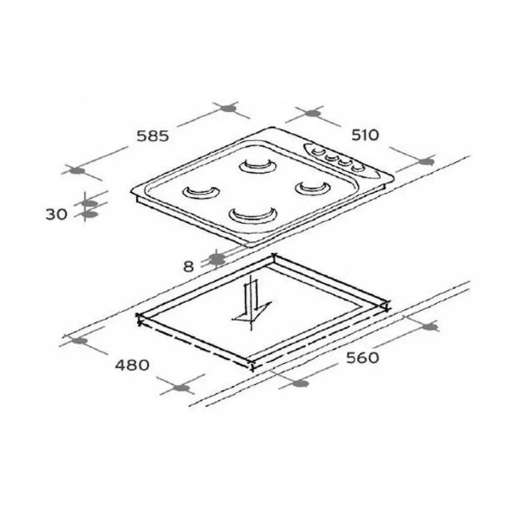 Варочная поверхность Rosieres RTT 64 FCAV (RTT64FCAV) - 1 Варочная поверхность Rosieres RTT 64 FCAV (RTT64FCAV) - 1