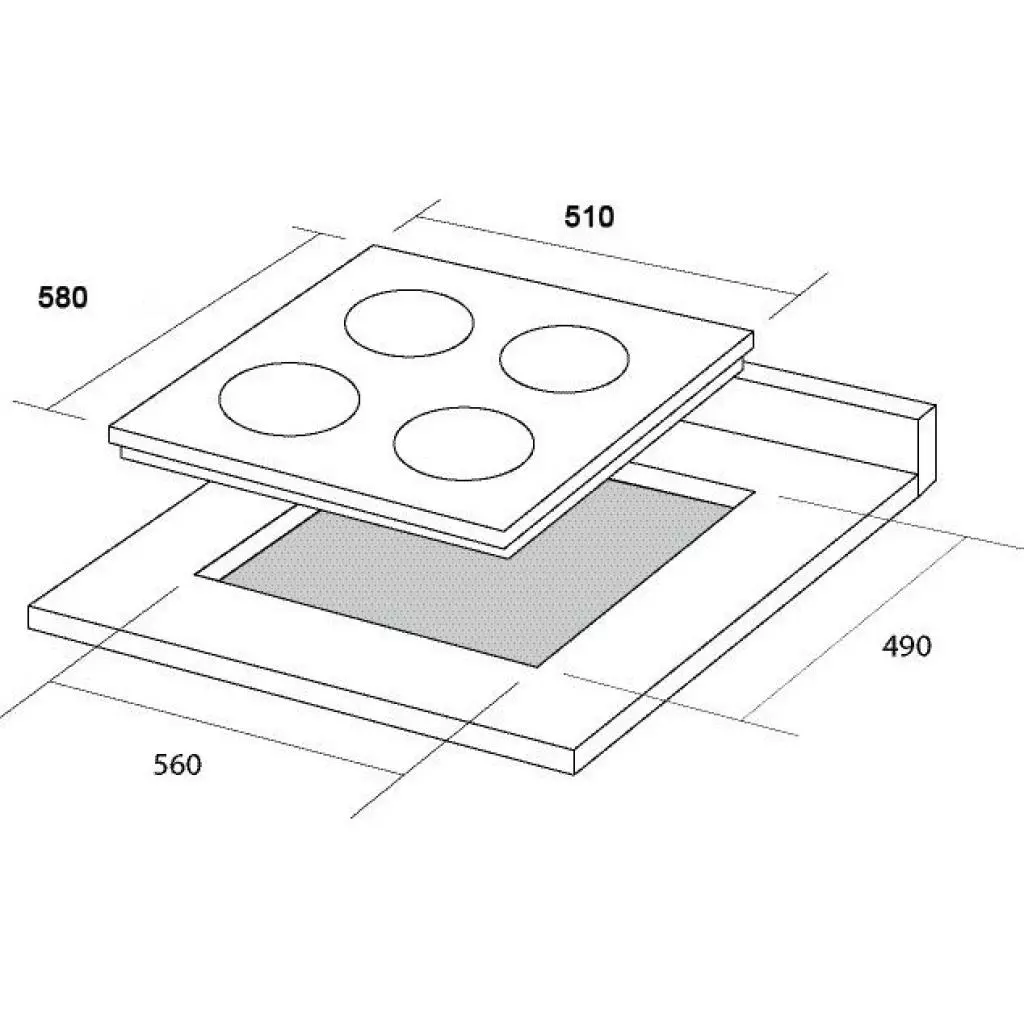 Варочная поверхность Borgio 6741-17 B(Black Enamelled) - 1