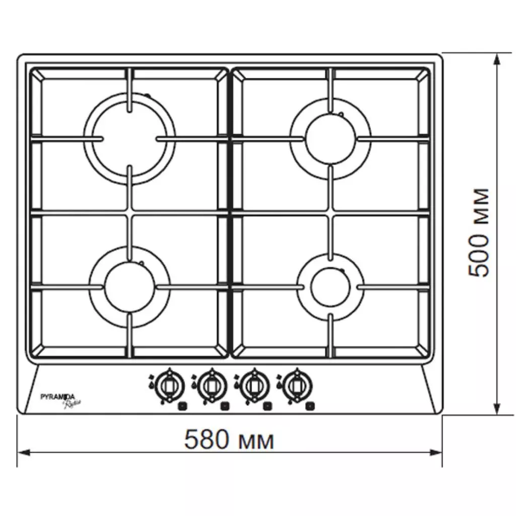 Варочная поверхность Pyramida PFE 644 IV RUSTICO/R - 6