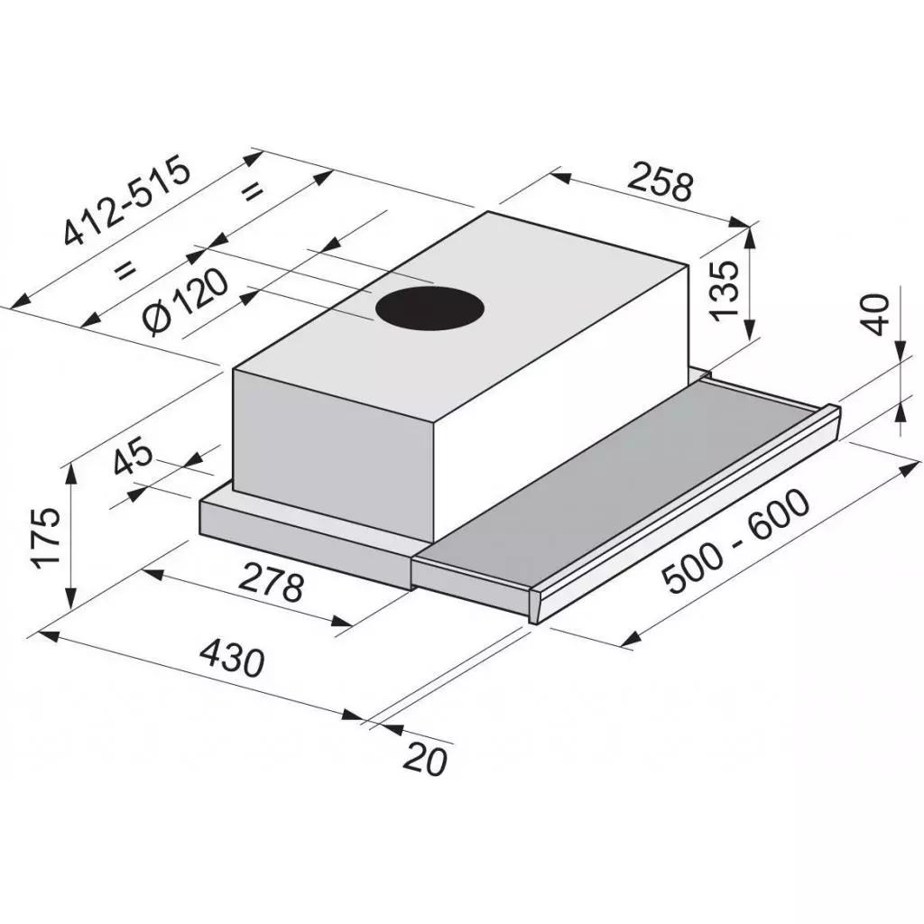 Вытяжка кухонная Candy CBT6130X - 1