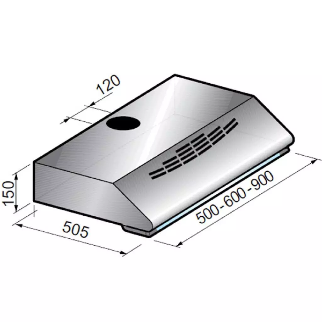 Вытяжка кухонная Zirtal PANEL 60 BL - 1