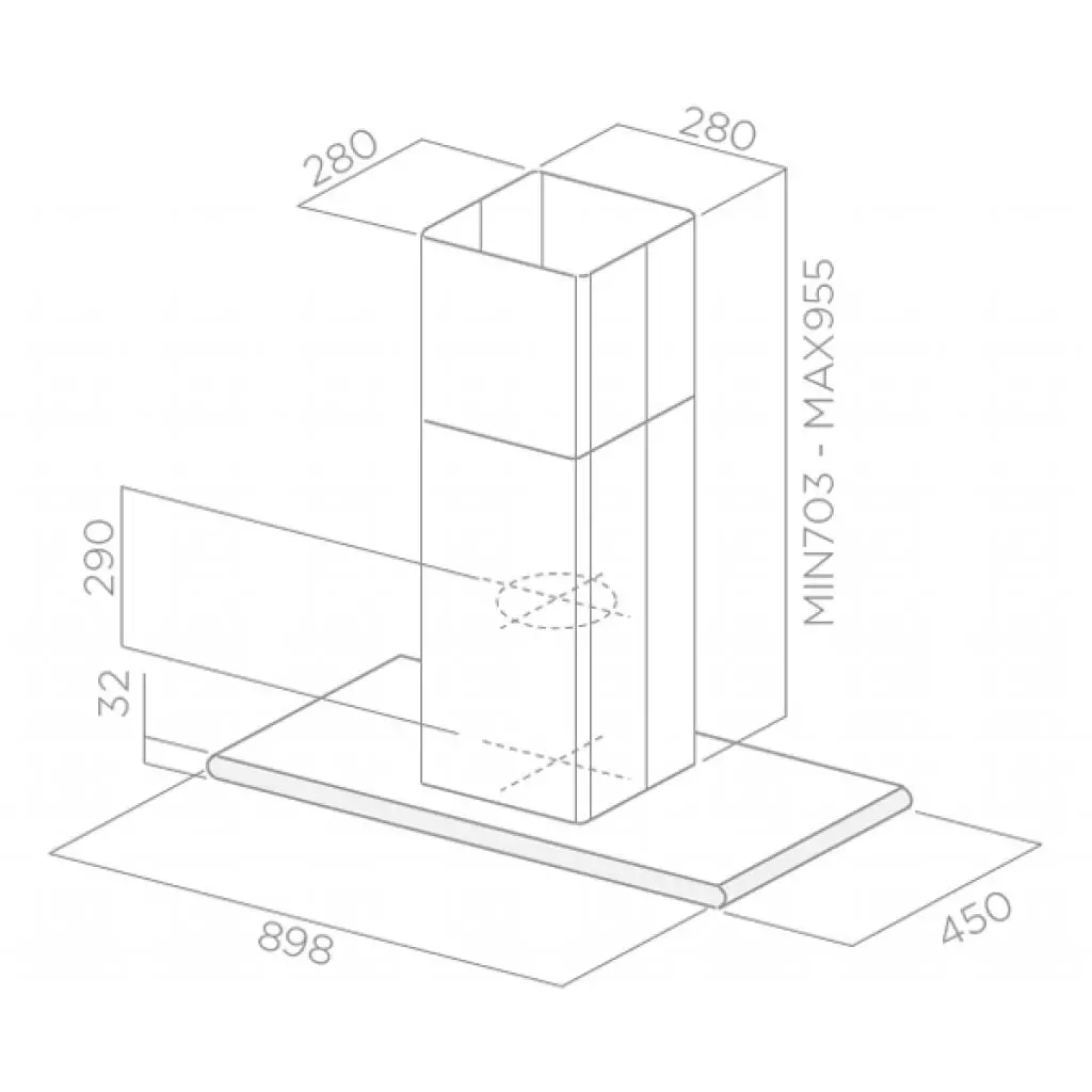 Вытяжка кухонная Elica GALAXY ISLAND BLIX/A/90x45 - 1