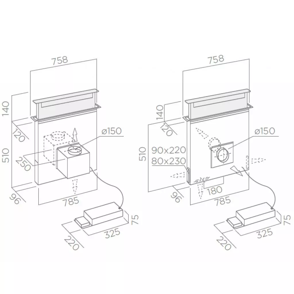 Вытяжка кухонная Elica PANDORA BL/F/90 - 3