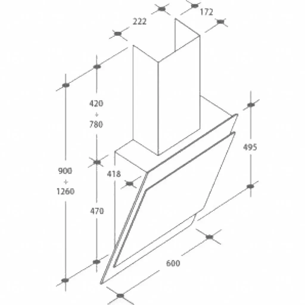 Вытяжка кухонная Candy CVMA60B - 1