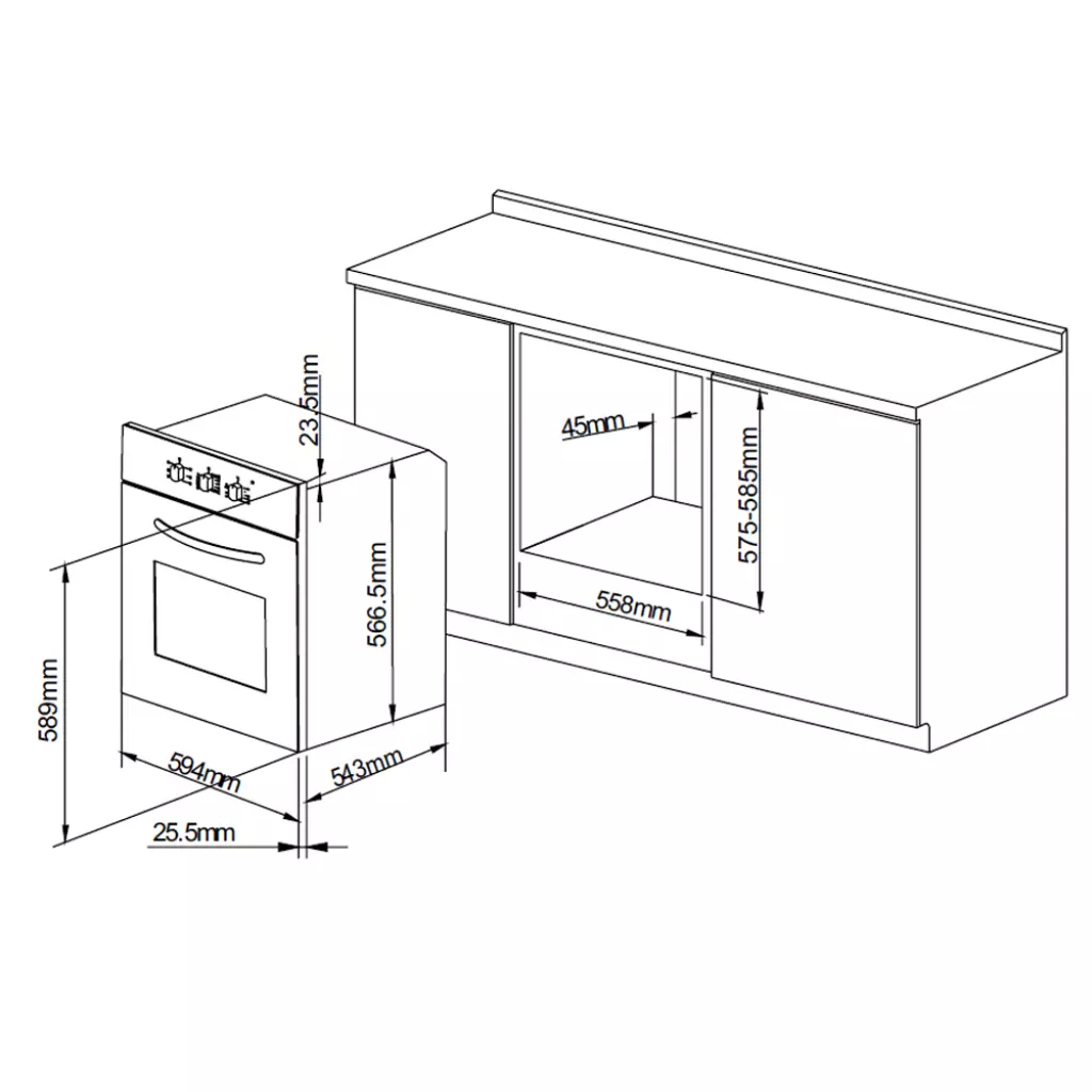 Духовой шкаф Pyramida F 42 M BL - 1