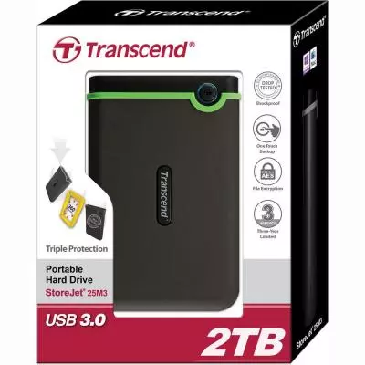 Внешний жесткий диск 2.5" 2TB Transcend (TS2TSJ25M3S) - 4 Внешний жесткий диск 2.5" 2TB Transcend (TS2TSJ25M3S) - 4