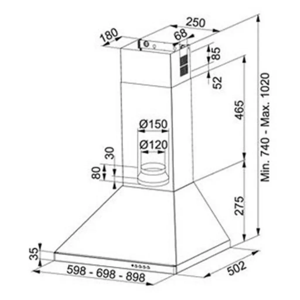 Вытяжка кухонная Franke Linfa FDL 664 XS (110.0017.937) - 1