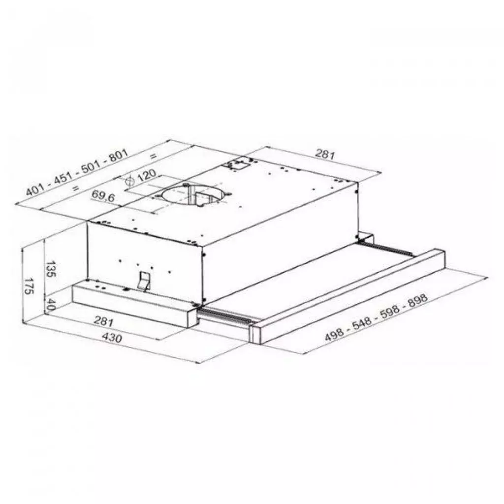 Вытяжка кухонная Candy CBT6130/2N-07 - 1