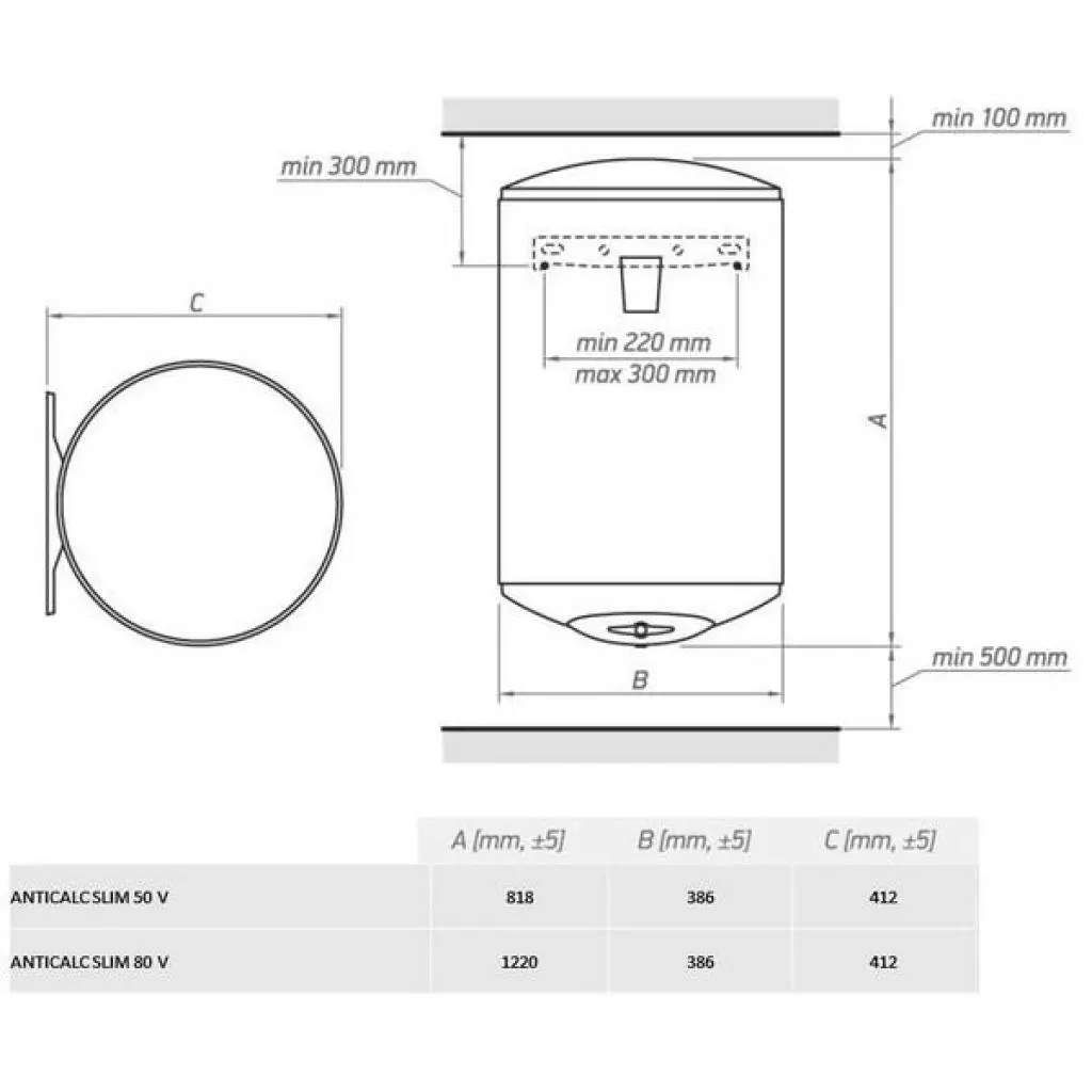 Бойлер Tesy ANTICALC SLIM 80 V - 5