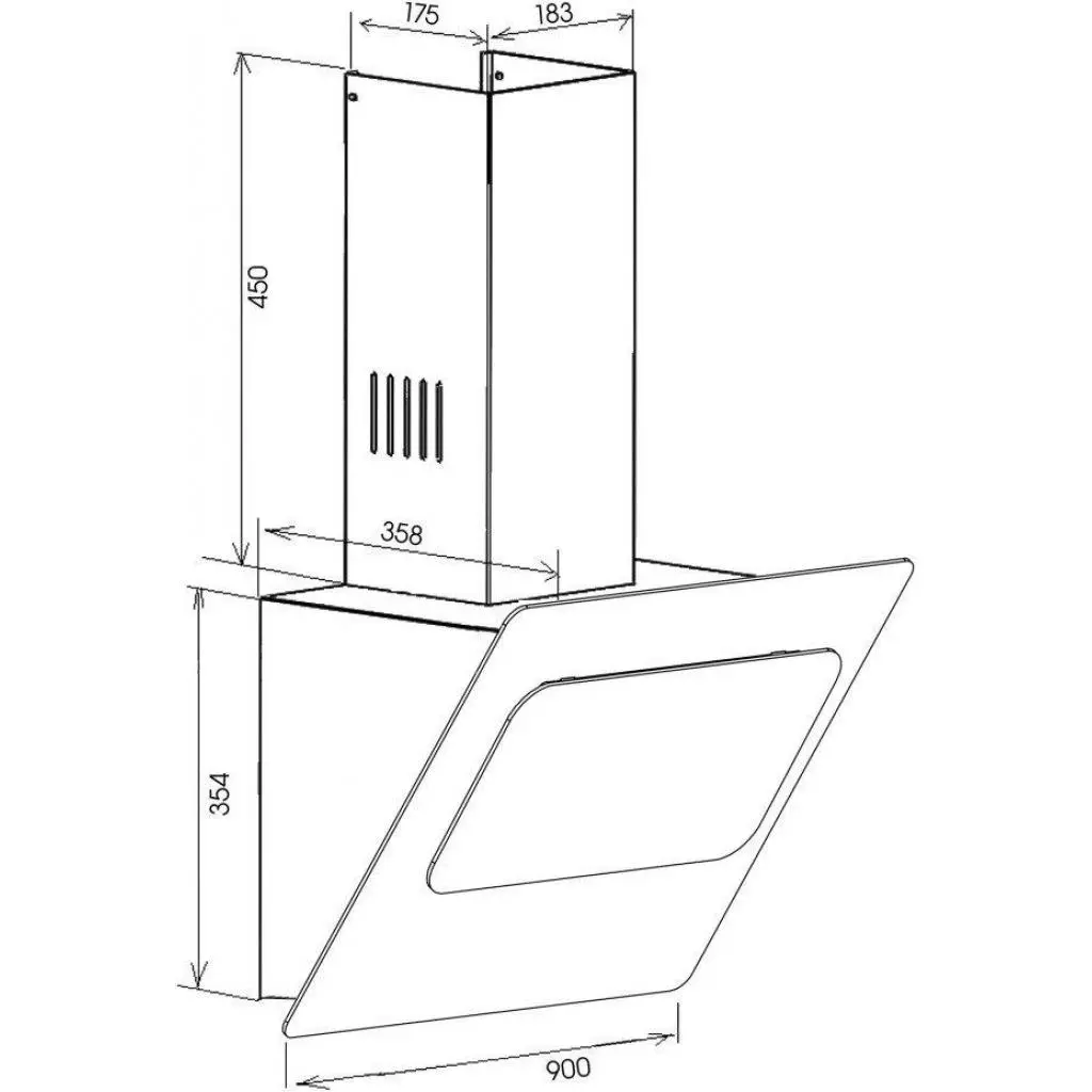 Вытяжка кухонная Zirtal FORTUNA 90 BL - 7