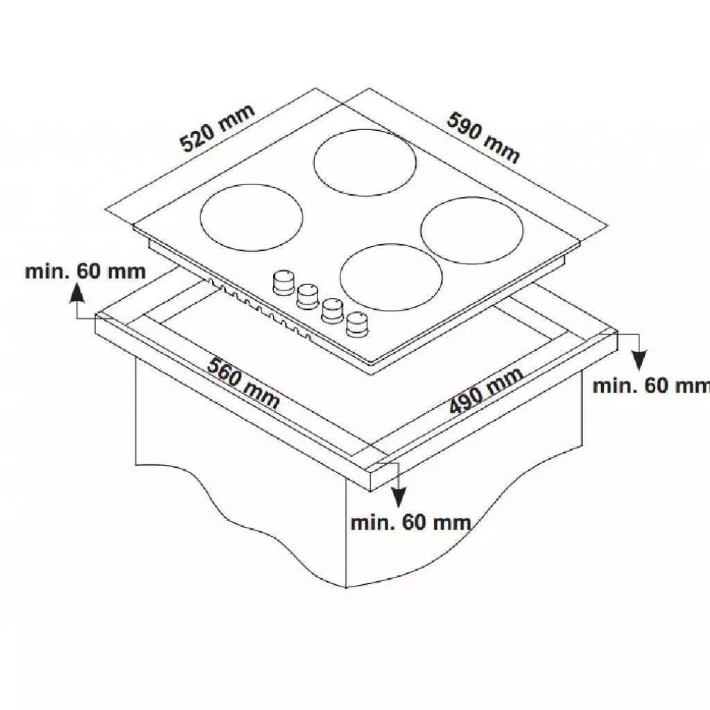 Варочная поверхность Interline TS 6401 BK/H2 - 4