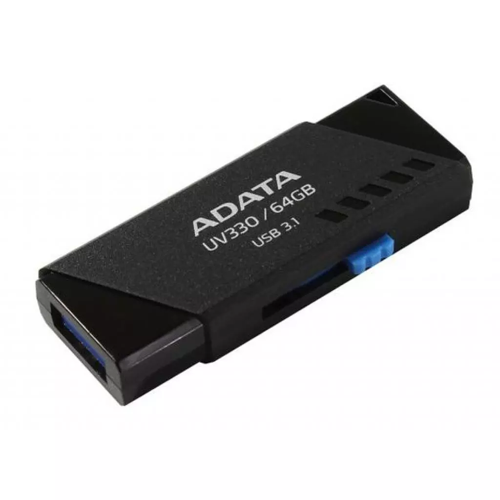 USB флеш накопитель ADATA 64GB UV330 Black USB 3.1 (AUV330-64G-RBK) - 2 USB флеш накопитель ADATA 64GB UV330 Black USB 3.1 (AUV330-64G-RBK) - 2