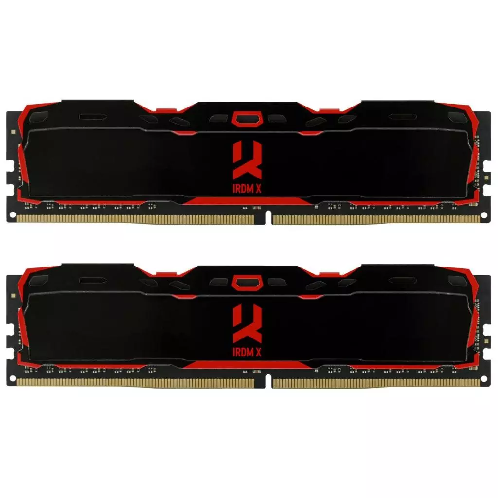 Модуль памяти для компьютера DDR4 16GB (2x8GB) 3200 MHz Iridium X Black Goodram (IR-X3200D464L16S/16G)