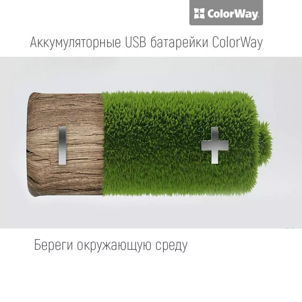 Аккумулятор ColorWay AAA micro USB 400 mAh * 2 (CW-UBAAA-01) - 2 Аккумулятор ColorWay AAA micro USB 400 mAh * 2 (CW-UBAAA-01) - 2