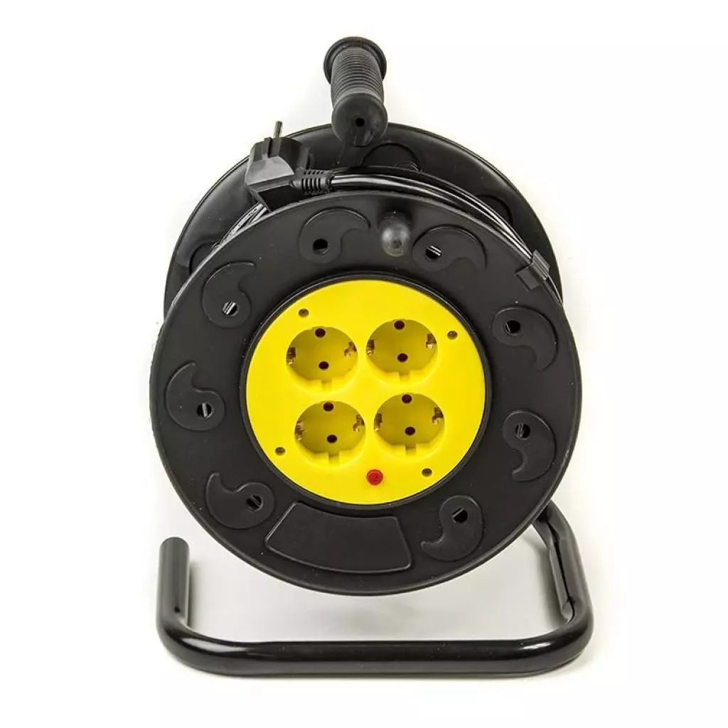 Сетевой удлинитель PowerPlant на катушке 20 м, 4 розетки, морозостойкий (JY-2002/20) (PPRA10M20S4L) - 2 Сетевой удлинитель PowerPlant на катушке 20 м, 4 розетки, морозостойкий (JY-2002/20) (PPRA10M20S4L) - 2