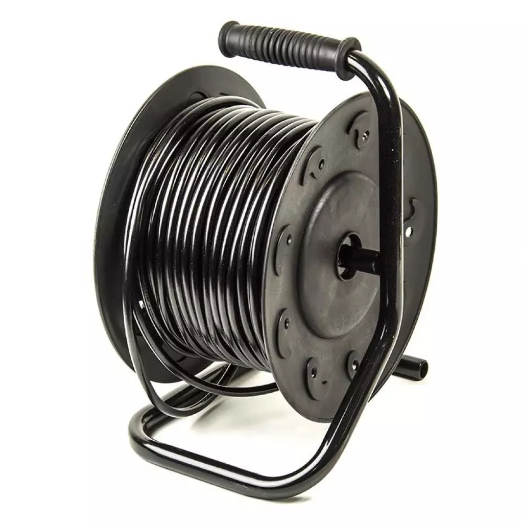 Сетевой удлинитель PowerPlant на катушке 40 м, 4 розетки, морозостойкий (JY-2002/40) (PPRA10M40S4L) - 1