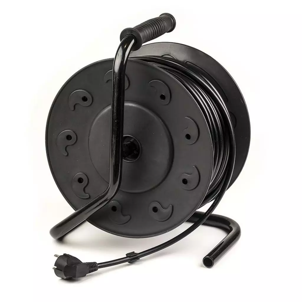 Сетевой удлинитель PowerPlant на катушке 50 м, 4 розетки (JY-2002/50) (PPRA10M500S4) - 1