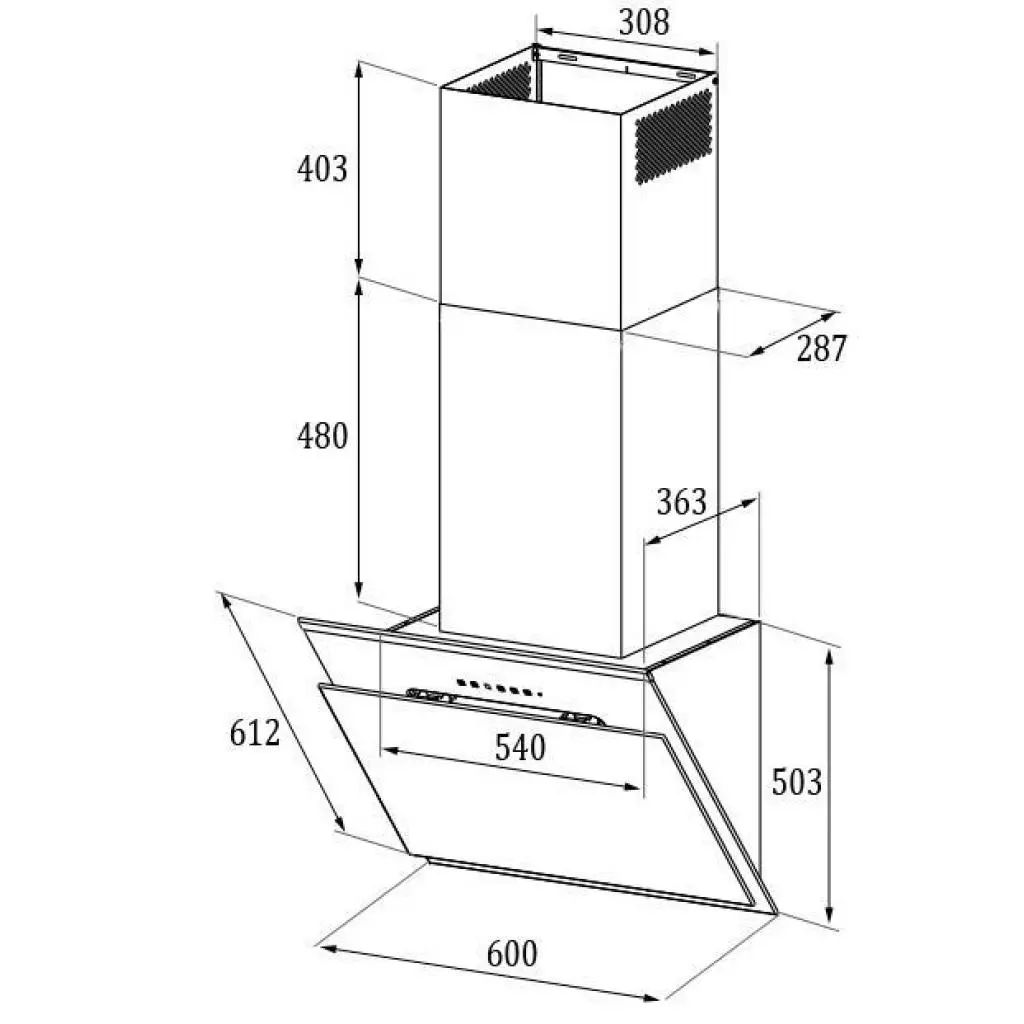 Вытяжка кухонная Gunter&Hauer AGNESSA 60 R - 3