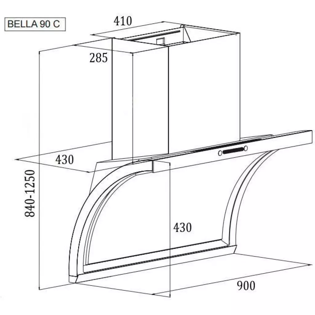 Вытяжка кухонная Gunter&Hauer BELLA 90C - 5