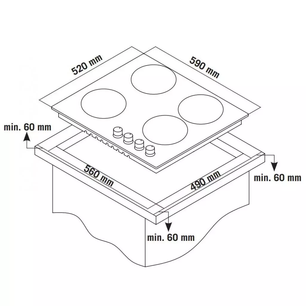 Варочная поверхность Interline TK 4300 IX/H2 - 4