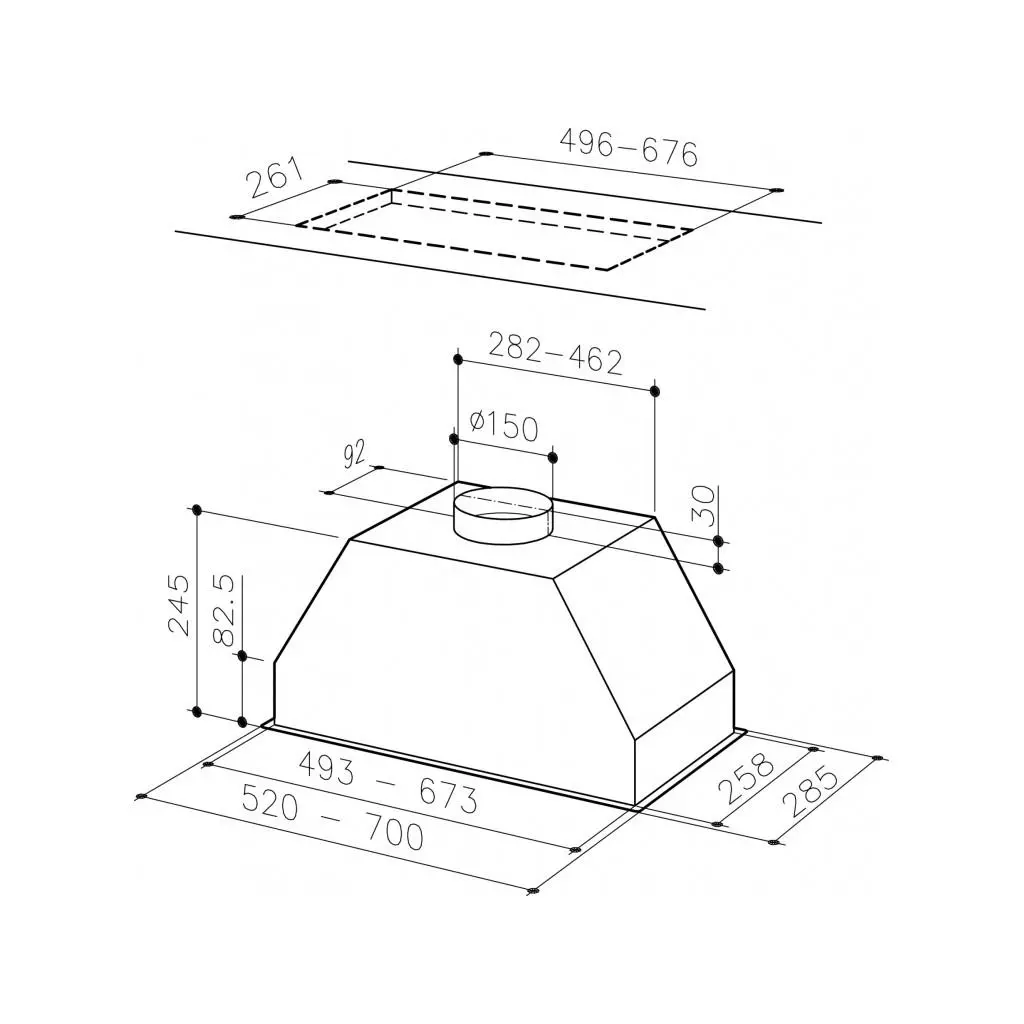 Вытяжка кухонная Best P 560 (07E03033A) - 8