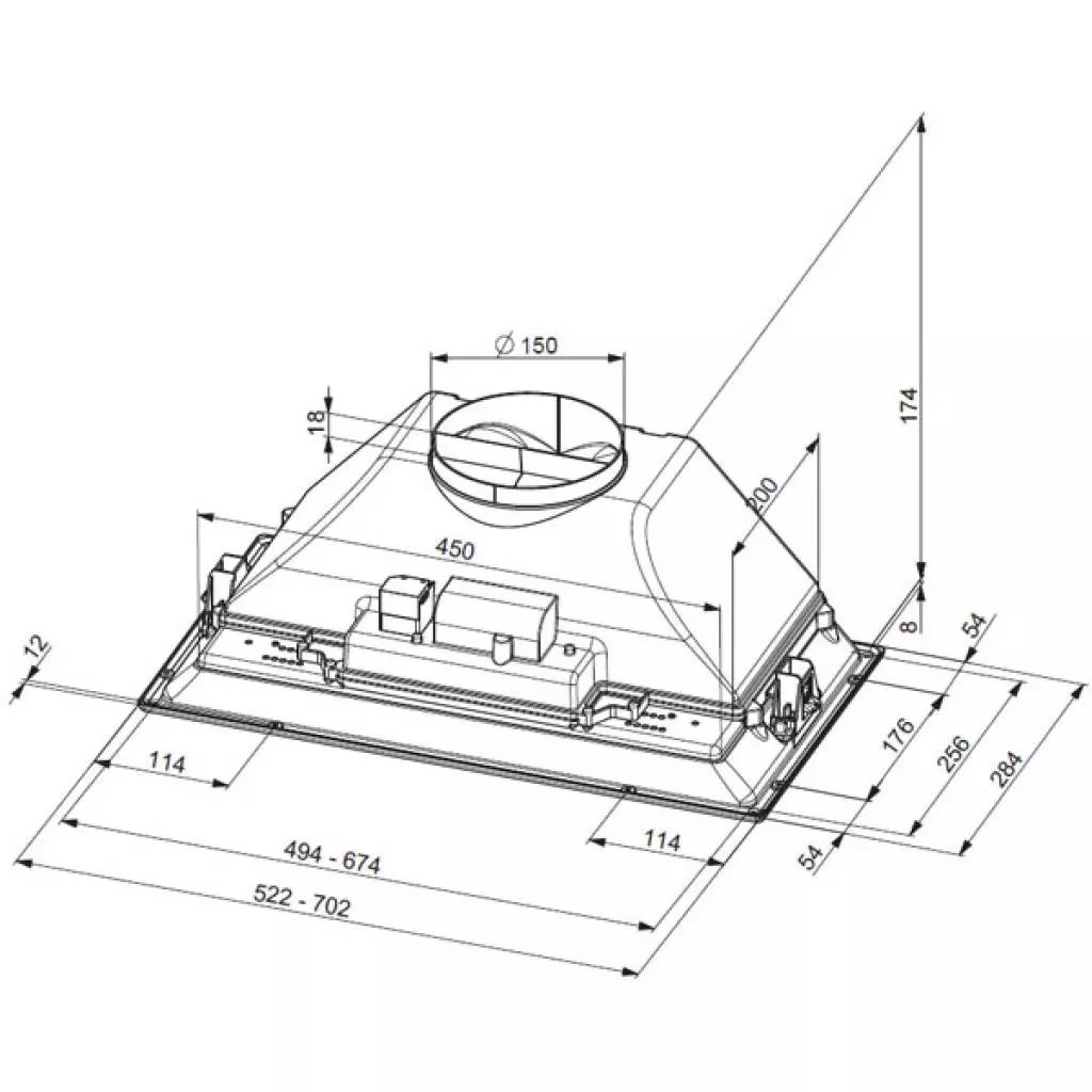 Вытяжка кухонная Franke FBI 722 XS LED0 - 1 Вытяжка кухонная Franke FBI 722 XS LED0 - 1