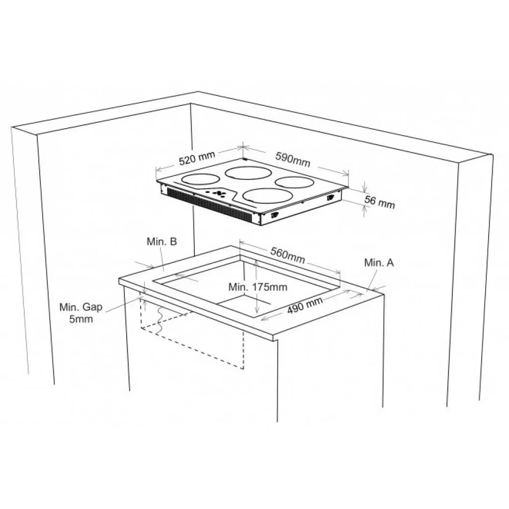 Варочная поверхность Sharp KH-6I19BS00-UA - 3