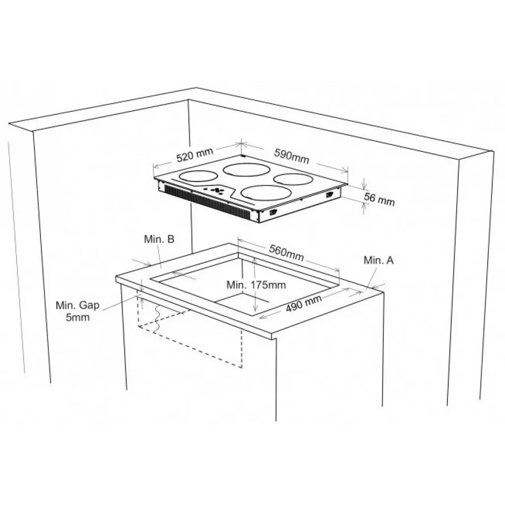 Варочная поверхность Sharp KH-6I27CS00-UA - 3